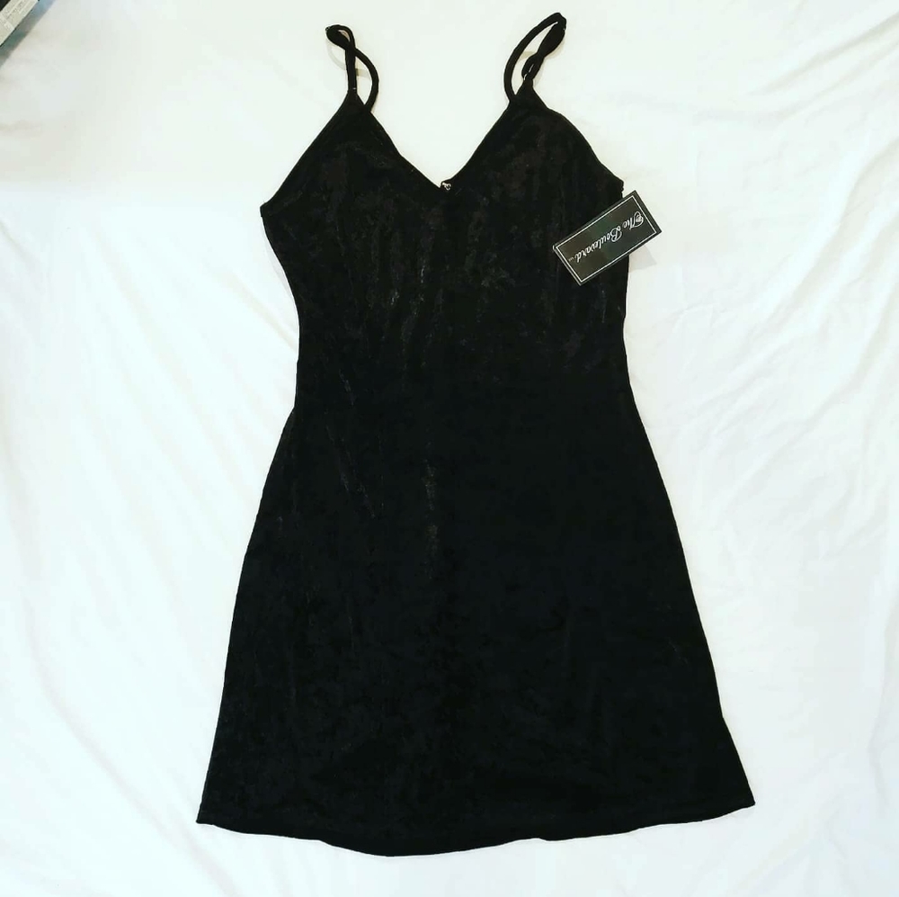 NWT Black Velvet Dress